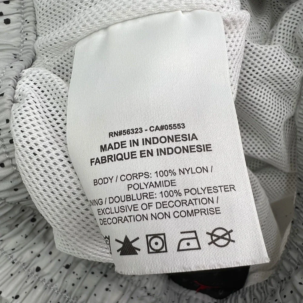 Jordan Jumpman Poolside Shorts Mens S White‎ Cement Speckle Nylon Mesh Lined 9